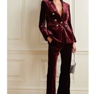 Veronica Beard Blazer Gaya Dickey Velvet Blazer Jacket and Pant